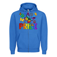 True Royal hippie pride Zipper Hoodie - texasbilliewilder