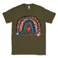 Army Green nurse rainbow Classic Tee - Zillion Design Studio