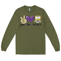 Army Green peace love bus driver Long Sleeve Tee - MaliasSmallBusiness