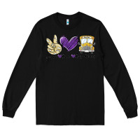 Black peace love bus driver Long Sleeve Tee - MaliasSmallBusiness