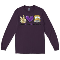 Plum peace love bus driver Long Sleeve Tee - MaliasSmallBusiness