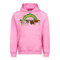 Fuchsia Pink cow st patrick days Urban Hoodie - MaliasSmallBusiness