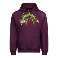 Mauve Wine cow st patrick days Urban Hoodie - MaliasSmallBusiness