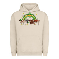 Pigment French Oak cow st patrick days Urban Hoodie - MaliasSmallBusiness