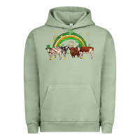 Pigment Oil Green cow st patrick days Urban Hoodie - MaliasSmallBusiness