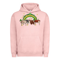 Pigment Salmon cow st patrick days Urban Hoodie - MaliasSmallBusiness