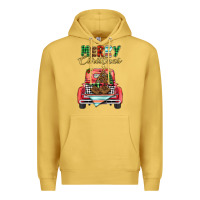 Antique Gold merry christmas truck Premium Hoodie - BarkalooDesign