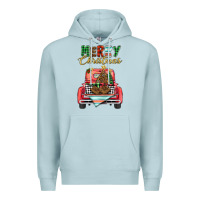 Blue Mist merry christmas truck Premium Hoodie - BarkalooDesign