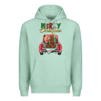 Seafoam merry christmas truck Premium Hoodie - BarkalooDesign