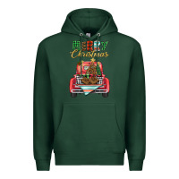 Sports Green merry christmas truck Premium Hoodie - BarkalooDesign