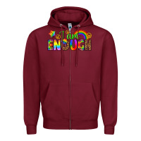 Burgundy i am enough Zipper Hoodie - texasbilliewilder
