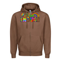 Chestnut i am enough Zipper Hoodie - texasbilliewilder