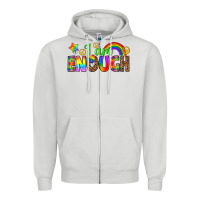 Dove Grey i am enough Zipper Hoodie - texasbilliewilder