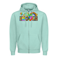 Seafoam i am enough Zipper Hoodie - texasbilliewilder