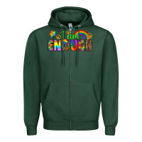 Sports Green i am enough Zipper Hoodie - texasbilliewilder