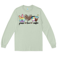Matcha peace love coffee Long Sleeve Tee - MaliasSmallBusiness