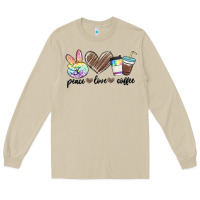 Mushroom peace love coffee Long Sleeve Tee - MaliasSmallBusiness