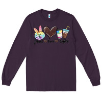 Plum peace love coffee Long Sleeve Tee - MaliasSmallBusiness