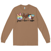 Toasted Coconut peace love coffee Long Sleeve Tee - MaliasSmallBusiness