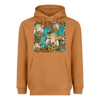 Meerkat sunflowers charolais cow seamless pattern Heavyweight Hoodie - HRA Design Shop