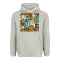 Moon Dust sunflowers charolais cow seamless pattern Heavyweight Hoodie - HRA Design Shop