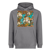 Storm sunflowers charolais cow seamless pattern Heavyweight Hoodie - HRA Design Shop
