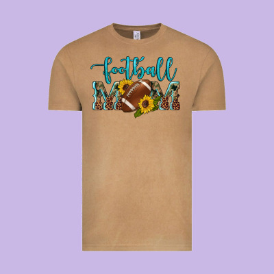 Western Leopard Camouflage Sunflowers  Glitter Mom Football Vintage Tee Designed By Artiststas