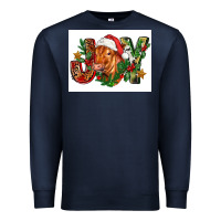 Navy christmas heifer joy Premium Sweatshirt - FaDigitalArtStudio