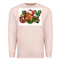 Pale Pink christmas heifer joy Premium Sweatshirt - FaDigitalArtStudio