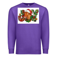 Purple christmas heifer joy Premium Sweatshirt - FaDigitalArtStudio