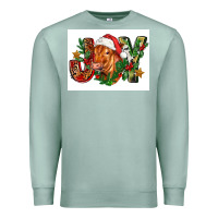 Seafoam christmas heifer joy Premium Sweatshirt - FaDigitalArtStudio
