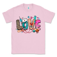 Bubblegum Pink love nurse Classic Tee - Zillion Design Studio