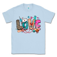 Dusty Blue love nurse Classic Tee - Zillion Design Studio