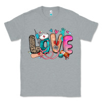 Heather Grey love nurse Classic Tee - Zillion Design Studio