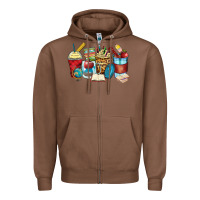 Chestnut teacher coffee cups Zipper Hoodie - Zillion Design Studio