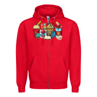 Red teacher coffee cups Zipper Hoodie - Zillion Design Studio