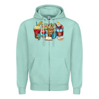Seafoam teacher coffee cups Zipper Hoodie - Zillion Design Studio
