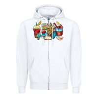 White teacher coffee cups Zipper Hoodie - Zillion Design Studio