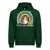 Forest Green teach love inspire rainbow Urban Hoodie - MaliasSmallBusiness