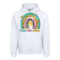 White teach love inspire rainbow Urban Hoodie - MaliasSmallBusiness