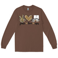 Chestnut peace love eyes Long Sleeve Tee - MaliasSmallBusiness