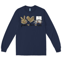 Navy peace love eyes Long Sleeve Tee - MaliasSmallBusiness
