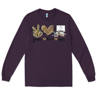 Plum peace love eyes Long Sleeve Tee - MaliasSmallBusiness