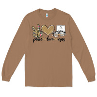Toasted Coconut peace love eyes Long Sleeve Tee - MaliasSmallBusiness