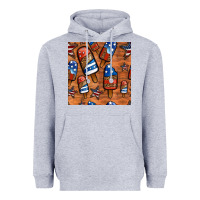 Heather Grey patriotic popsicles seamless pattern Heavyweight Hoodie - HRA Design Shop