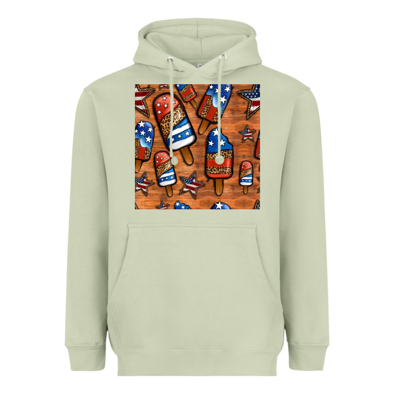 Patriotic Popsicles Seamless Pattern Heavyweight Hoodie by HRA Design Shop | Teevron