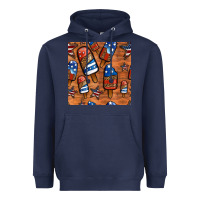 Navy patriotic popsicles seamless pattern Heavyweight Hoodie - HRA Design Shop