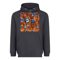 Smoke patriotic popsicles seamless pattern Heavyweight Hoodie - HRA Design Shop