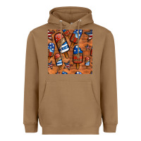 Toasted Coconut patriotic popsicles seamless pattern Heavyweight Hoodie - HRA Design Shop