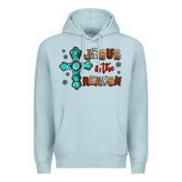 Blue Mist jesus is the reason for this season christmas Premium Hoodie - Jasminsmagicworld